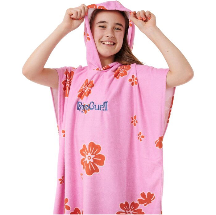 2024 Rip Curl Junior Toalla Mixta Con Capucha 00GGTO - Bright Pink